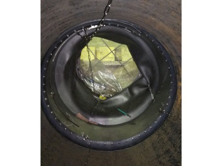 Пневматическое заглушающее перекрытие LAMPE тип 1-1000, с уплотнением и байпасом,применение