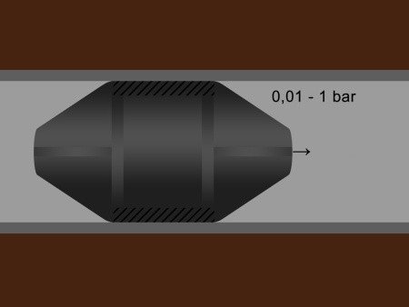 Пневматическое заглущающее перекрытие LAMPE тип 1-600, применение